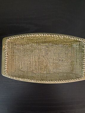 Inarco Japan MCM Tray Brushed Avacado Decorative Tray - Home Accent